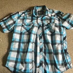 bke relaxed fit button front shirt size large